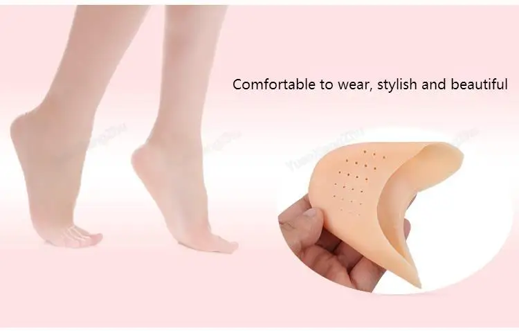 Silikon-Zehenschutz, Vorfußpolster, Einlegesohlen, bequemes Schuhpolster, Schmerzlinderung, rutschfeste Silikon-Schuh-Einlegesohle für die Fußpflege von Frauen – Detail 5