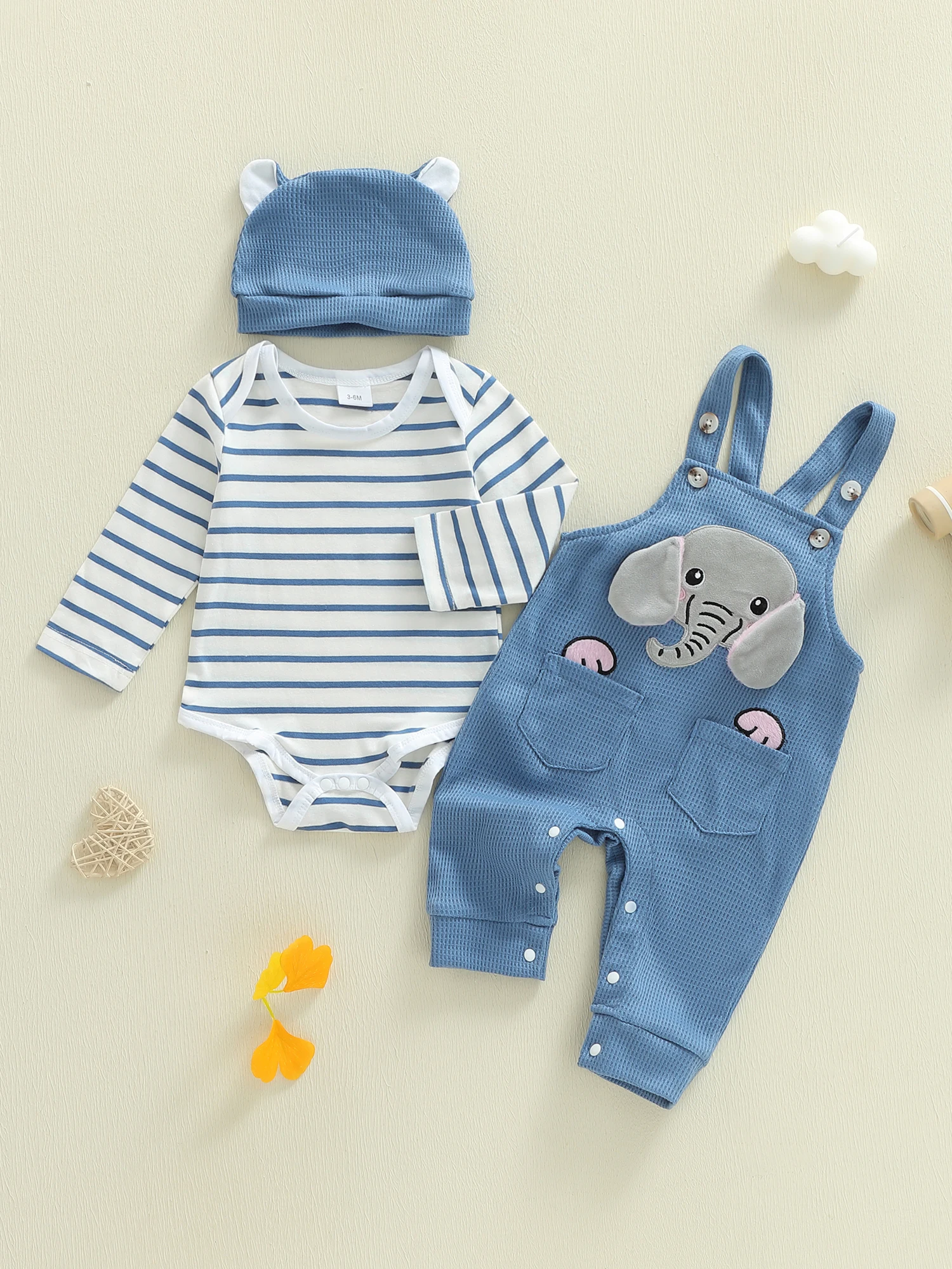 Baby Elephant Romper Set 1