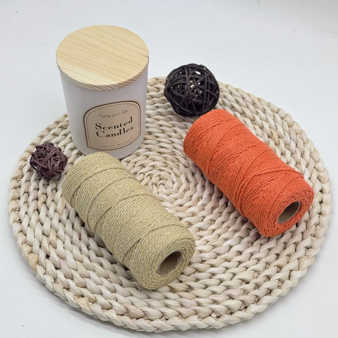 2mm 100M (3937") DIY Beige Makramee Schnur Faden Handarbeit Handwerk Baumwolle Twisted Twine Seil Schnur Heimtextilien Hochzeit Party Dekor – Detail 6