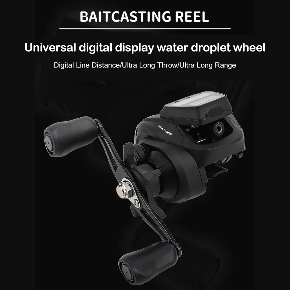 Digital Display Level Wind Trolling Reel Lightweight High Speed 6.3:1 8kg  Electronic Counting Fish Reel for Freshwater/Saltwater