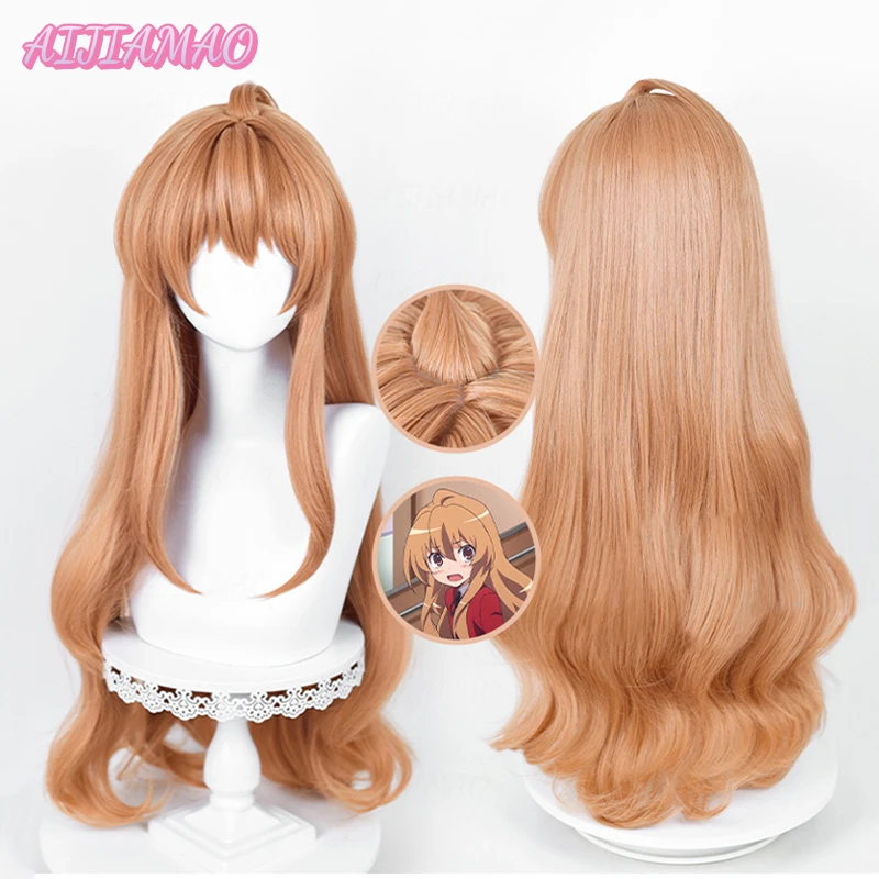 

Anime TIGER×DRAGON Aisaka Taiga Cosplay Wig 85cm Orange TIGER DRAGON Toradora! Wig Heat Resistant Synthetic Party Wigs + Wig Cap