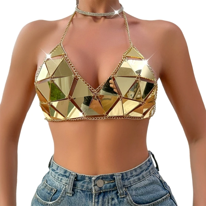 ✨希少✨ TOPCON COPAL Iridescent V-Neck Chainmail Metal Tank Top – Isabel Moore