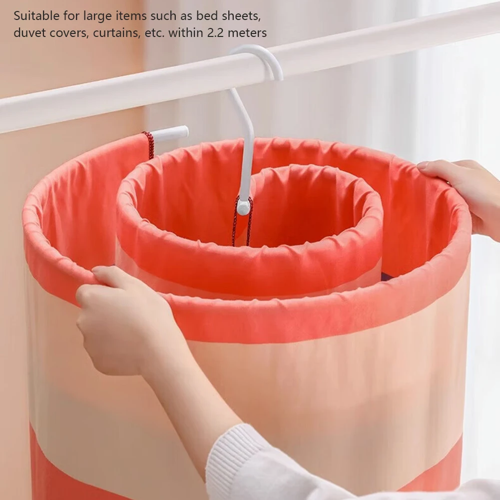 Spirals Drying Rack Space Saving Bed Sheet Hanger For Household Dorm Round Multi-functional Balcony Rotating Spirals Drying Rack 3