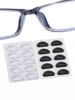 5pairs Eyeglasses Anti Slip Nose Pads Soft Silicone Adhesive Glasses Nose Pads for Plastic Frame Glasses Sunglasses(Black/White) 1