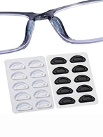 5pairs Eyeglasses Anti Slip Nose Pads Soft Silicone Adhesive Glasses Nose Pads for Plastic Frame Glasses Sunglasses(Black/White) 1