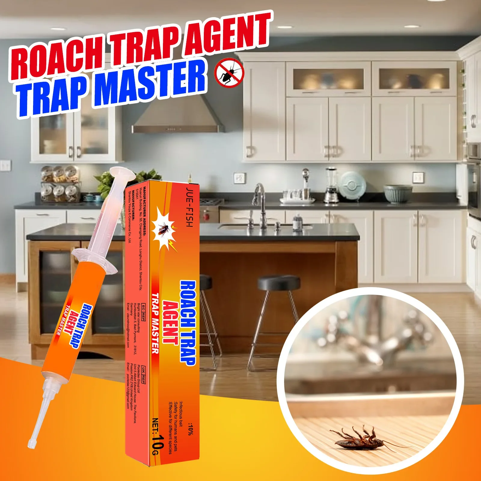 Cockroach Bait for Cleaning Indoor Kitchen Household Cockroach Bait