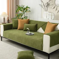 Four Seasons Universal Chenille Sofa Cover Non-slip Solid Color Sofa Mat for Living Room Couch Slipcovers Furniture Protector 2