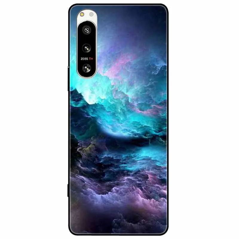 Soft Black Silicone Forest Painted Phone Back Cover TPU Coque