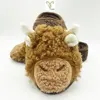 New Hot Highland Cow Slippers Plush Cattle Slippers Brown Cartoon Winter Warm Kawaii Animal Slides Shoes Adult Plushie Gift 2