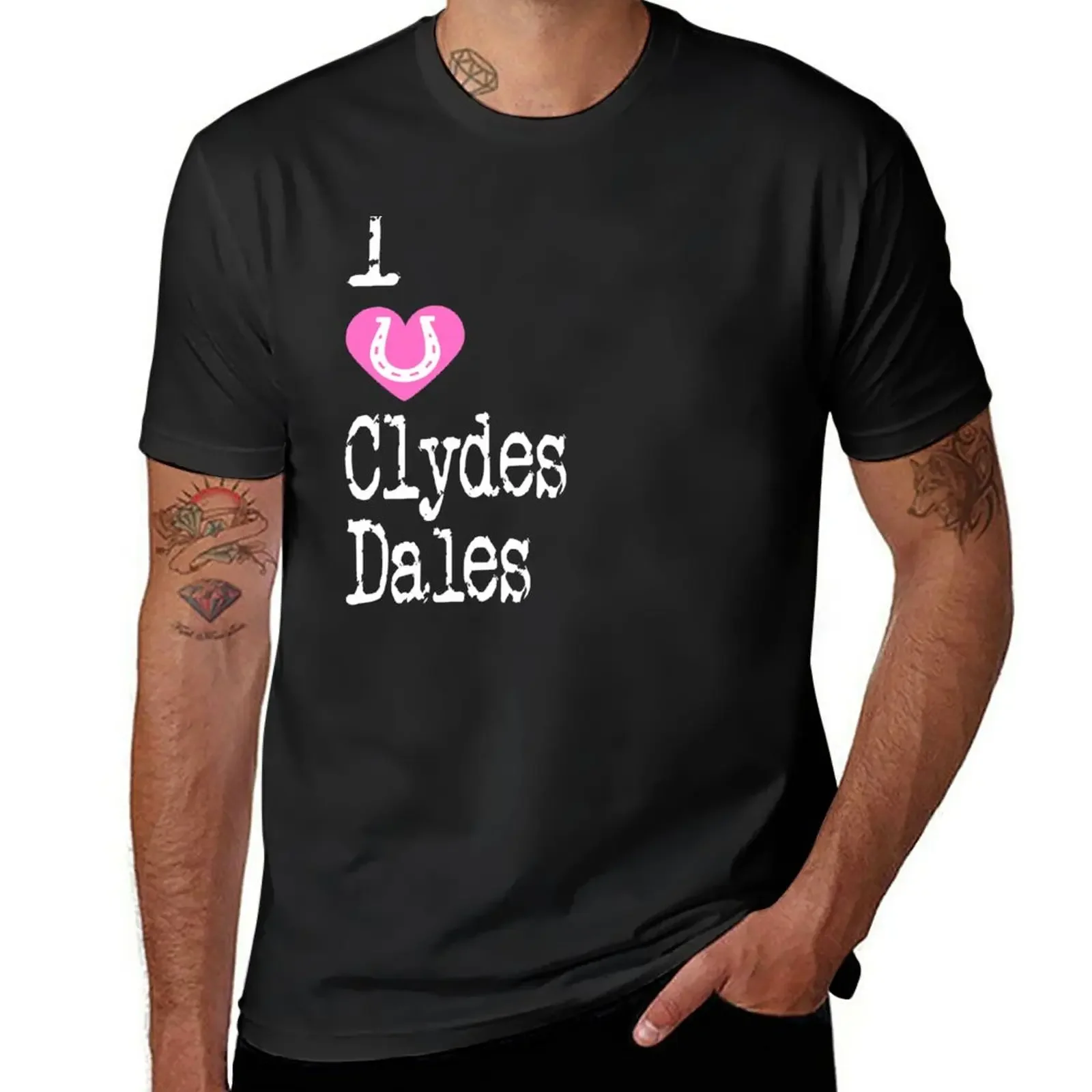 

I Heart Clydesdales | Love Clydesdale Horse Breeds T-Shirt oversized vintage plus sizes vintage clothes t shirts for men pack