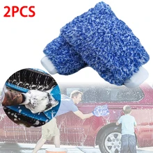 

2 Pack Car Wash Mitt, Premium Cyclone Microfiber Washing Gloves, Holds Tons of Sudsy Water for Effective Washing
