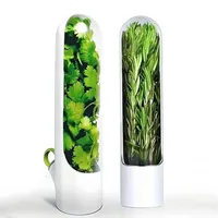 2Pcs Refrigerator Fresh Keeper for Vegetable Herbs Saver Storage Parsley Cilantro Containers 1