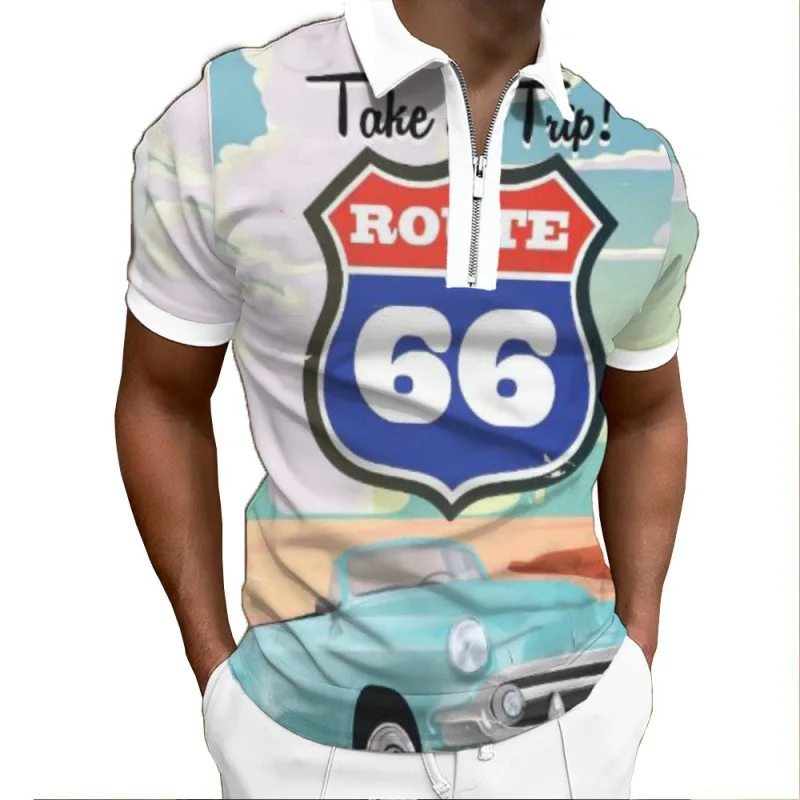 

Men Casual Polo Shirt For Male Jogging Sport Streetwear Summer Fashion 3D Print Oversize Polo Blouse Short Sleeve Shirt Clothes