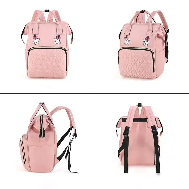Embroidery Name Large Capacity Bow Mommy Bag Portable Outdoor Travel Multi compartment Mother and Child functional Backpack 2