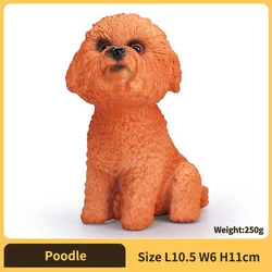 Realistic Dog Figurine Action Figure - Collectible Decorative Ornament, Ideal Gift (Poodle)