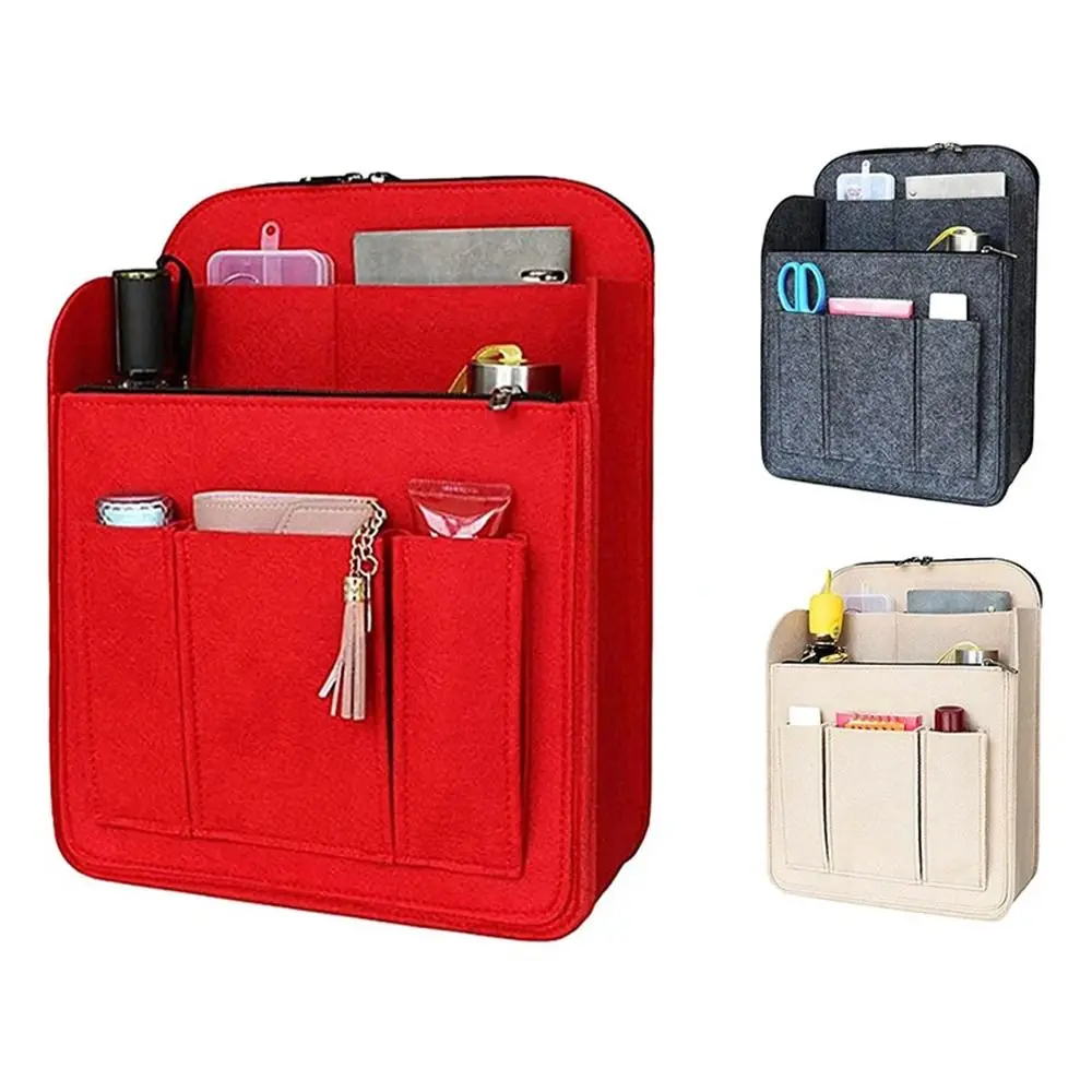 New Multi-Pocket Backpack Inner Bag Felt Large Capacity Liner Bag Travel Portable Insert Bag for Longchamp