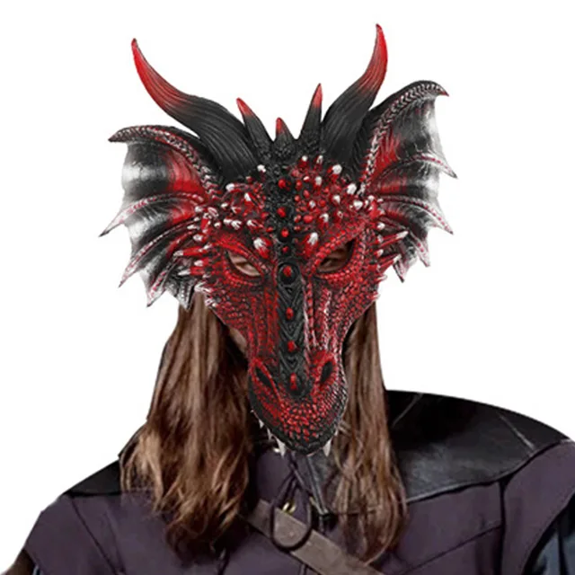 할로윈 마스크 장식 공 카니발 파티 코스프레 드레스 업 동물 드래곤 마스크