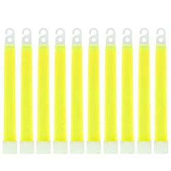 Fluorescent Glow Stick with Hook for Outdoor and Emergency Use (10PCS Yellow)