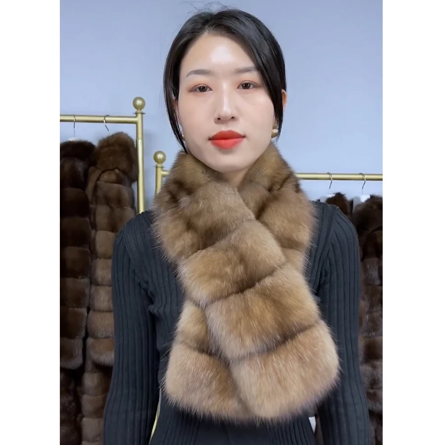 

Natural Fur Scarf Real Fox Fur Scarf Warm Scarf For Women Luxury Winter Best Selling Natural Fox Fur