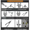 BT-606 Mandrel Rivet Nut Gun, Hand Heavy Duty Rivet Nut Setter Tool Kit,Threaded Riveter Tool,Threaded Insert Hand Riveter M3-M8 6