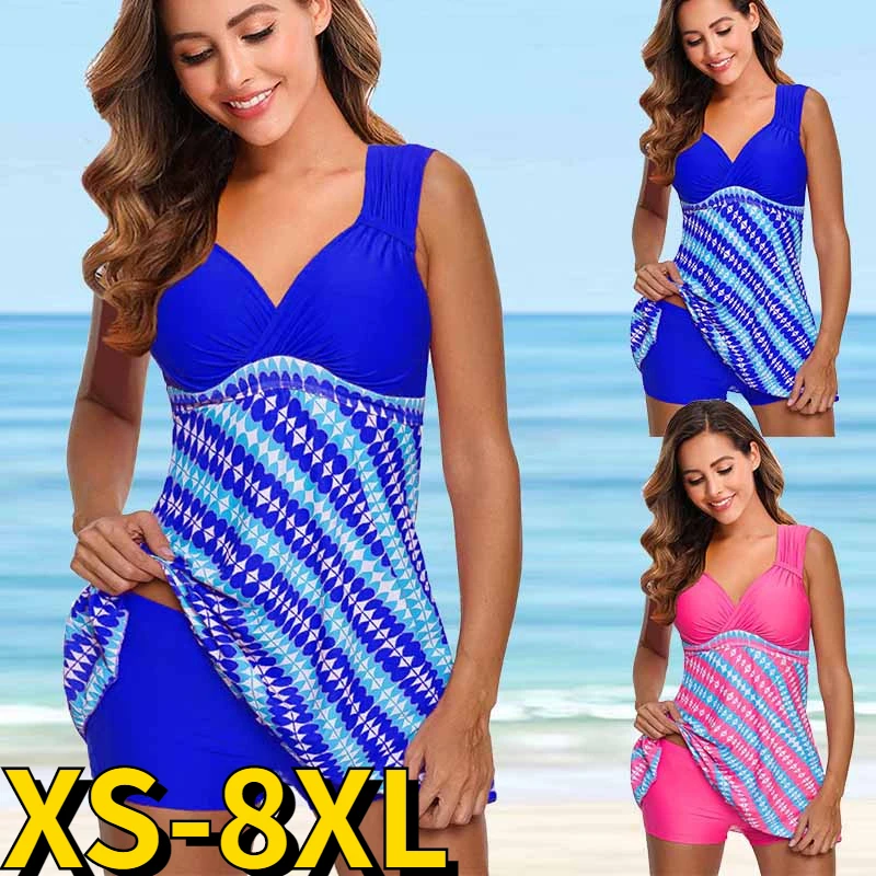 

2023 Two Piece Swimsuit New Design Printing Beachwear New Summer Ladies Sexy Tankini Women's High Waist Swimsuit Bathing Suit