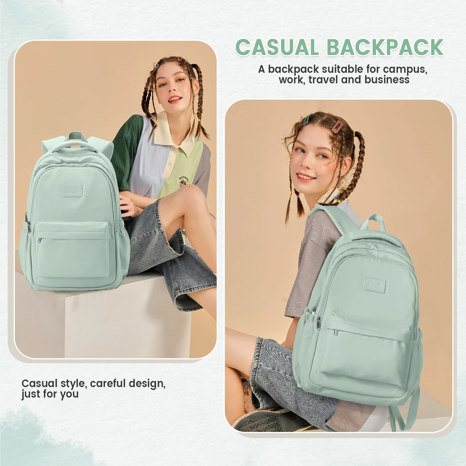 Large Capacity Multi-Functional Laptop Backpack, High Students Schoolbag,Casual University School Backpack for Teens Girls Boys 5