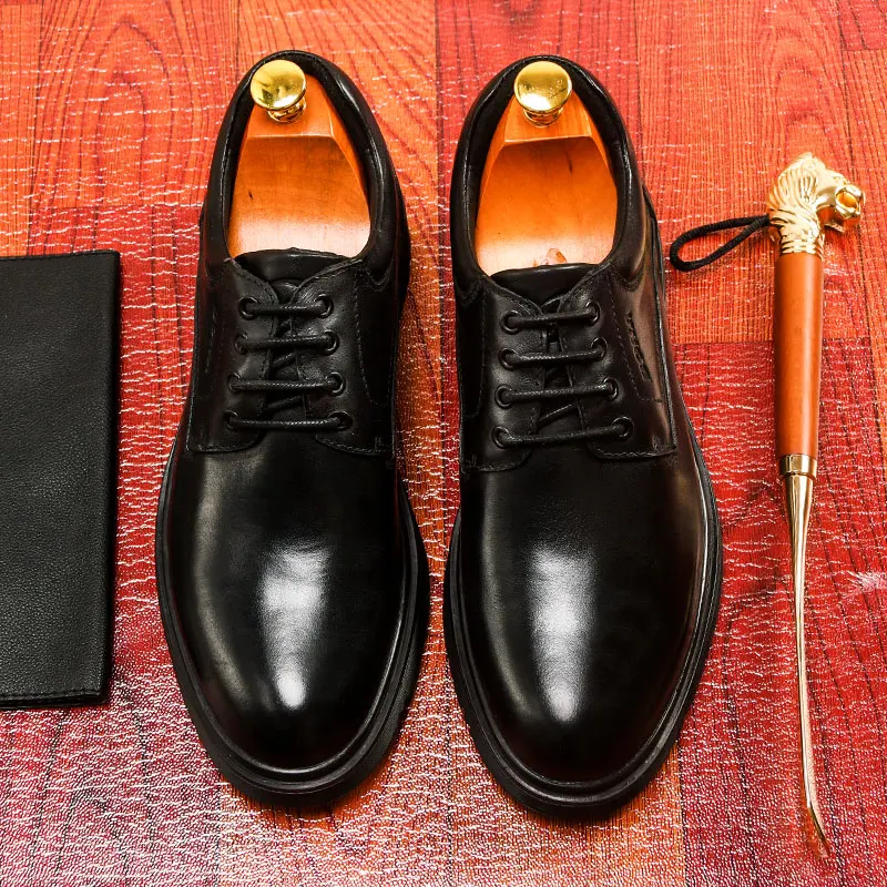 

BONA 2022 New Designers Luxury Business Oxford Genuine Leather Shoes Men Formal Dress Shoes Man Office Wedding Flats Footwear