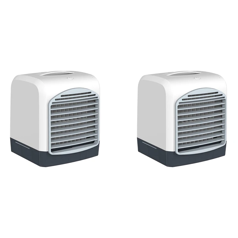 

2X Portable Mini Desktop Air Conditioner USB Small Fan Cooling Humidifier Aromatherapy Air Cooler With Ice Water Tank