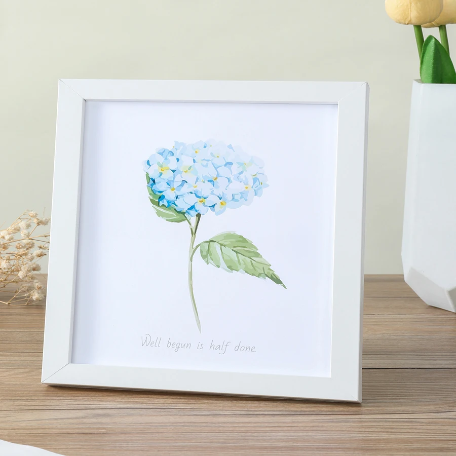 Square Wood Photo Frame 1pc 20X20 25X25cm For Wall Hanging Stand For Pictures Photo Decor Commemorative Gift