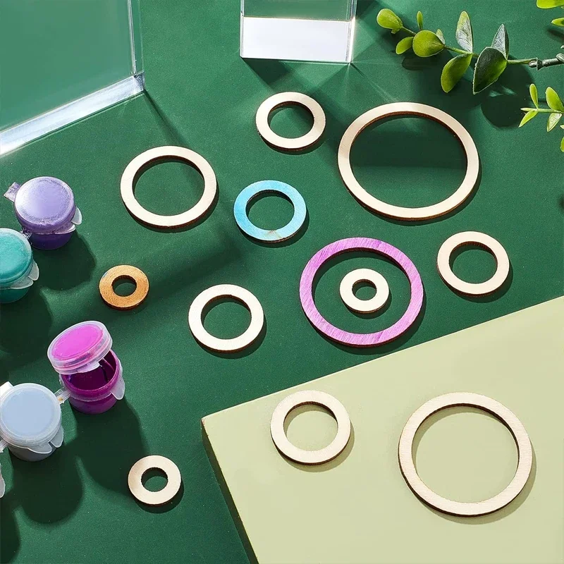 Holzringe Natur 15cm - Unlackierte Reifen Für Makramee Und DIY