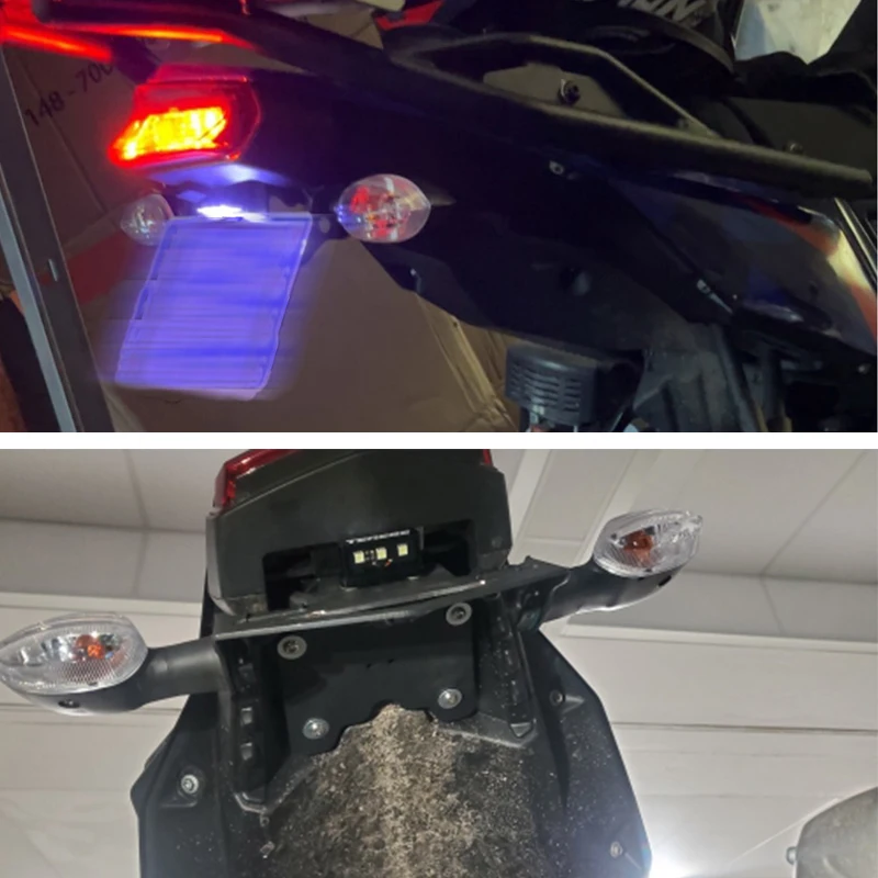 Yamaha Tenere 700 용 스테인레스 스틸 2019 2020-2023 오토바이 후면 라이센스 플레이트 홀더 브래킷 테일 깔끔한 펜더 제거기