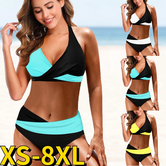 Fashion (8378-blue)Summer Women Bikini Swimwear Women Loose Size