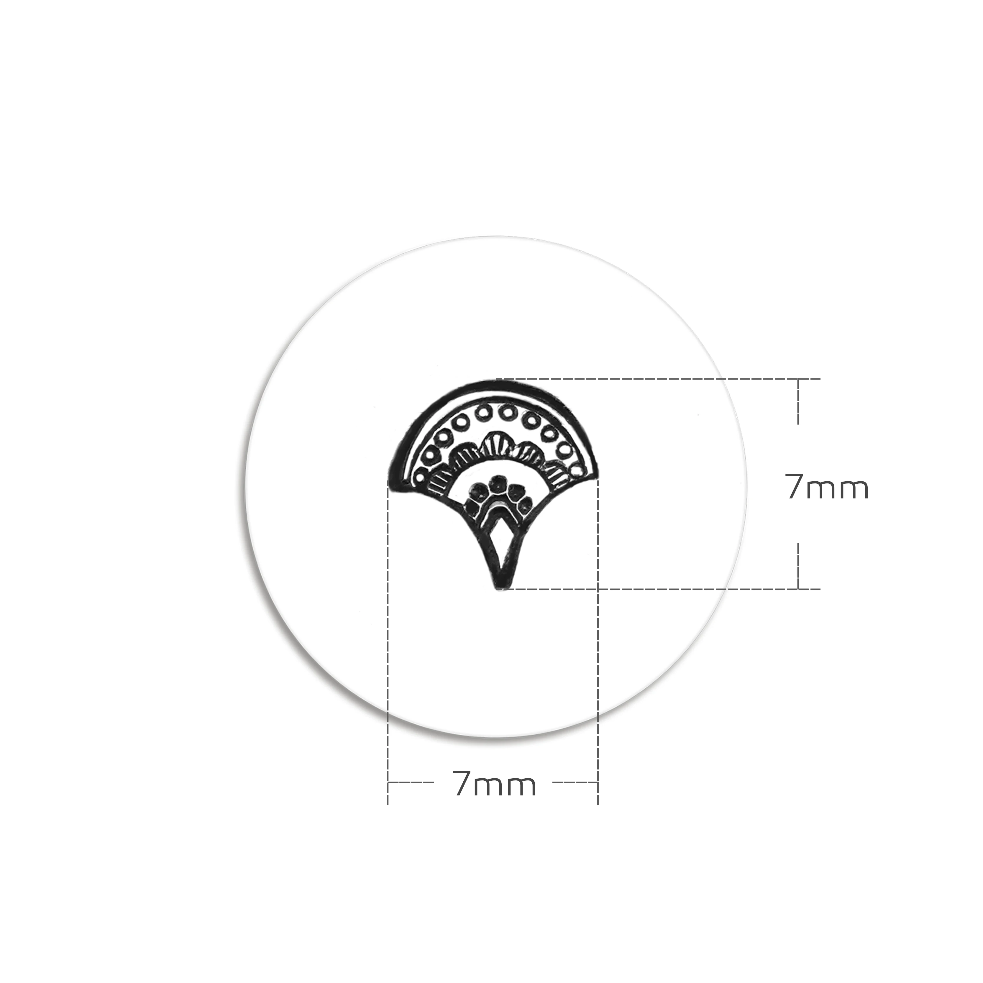 금속 스탬핑 쥬얼리 만들기 용품 팬 아트 데코 금속 디자인 스탬프 금속, 쥬얼리(7mm)