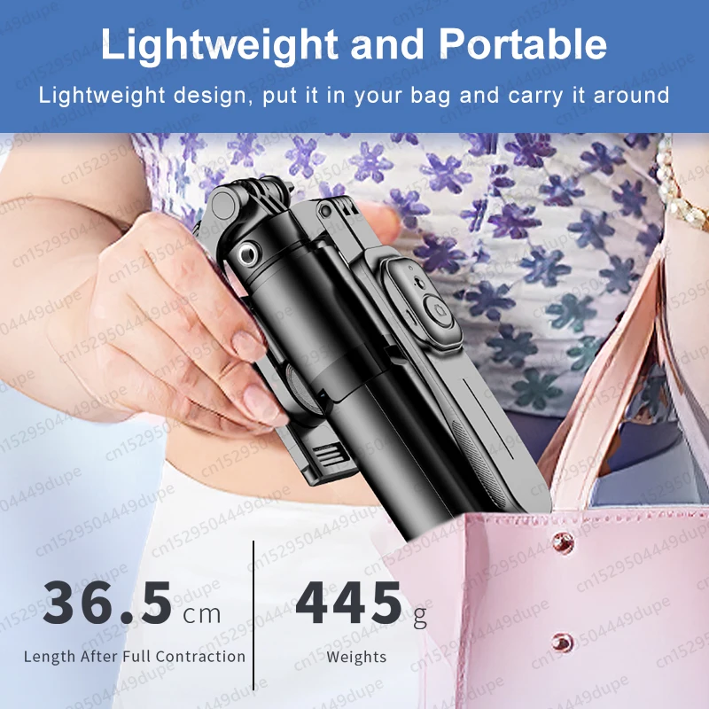 Tripod for Camera, Professional Selfie Stick for Smartphone, Wireless Bluetooth 360&deg; Rotation Selfie Stick, Portable Tripod