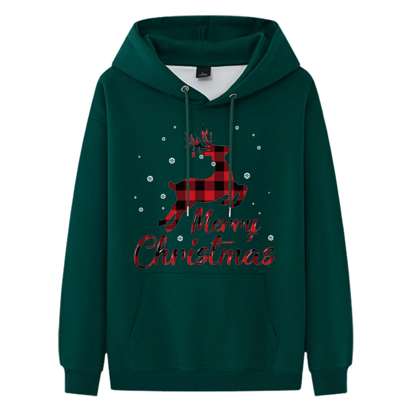 

Christmas Letter Printed Spring And Autumn Long Sleeve Top Loose Sports Sweater Male Hoodie Christmas Pullover Sweaters 2023