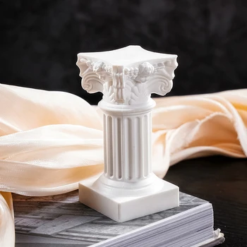Statue de colonne grecque de pilier romain, sur pied ci-après, figurine de support, sculpture d'intérieur, décor de paysage de maison, salle à manger, jardin 1