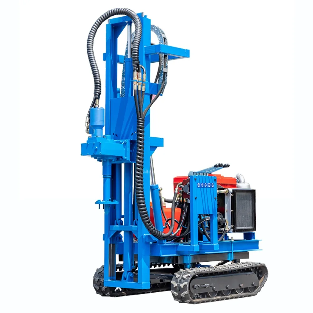Drilling Rig In Rural Crawler down-the-hole drill rig photovoltaic pile driver rock mine ...