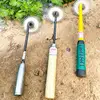 Gardening Hoe Weeding Tool Root Pulling Sunflower Weeding Handheld Rake Loosening Soil Puller Mangane Steel Weeding Removal Tool 1
