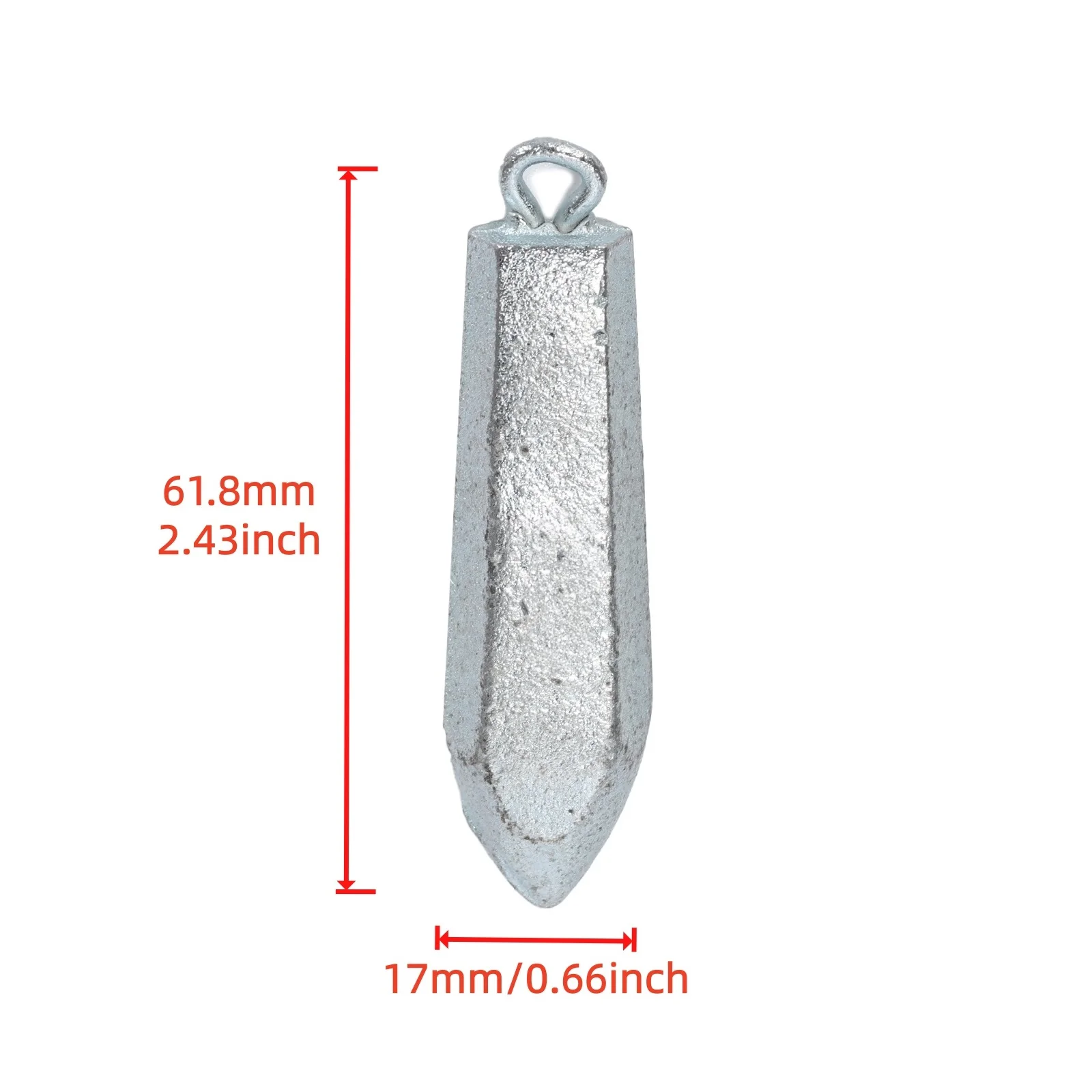 루이무 8개입 50g/2oz 눈물방울 모양 육각형 드롭샷 낚시 추/싱커 바닷물/민물 낚시용