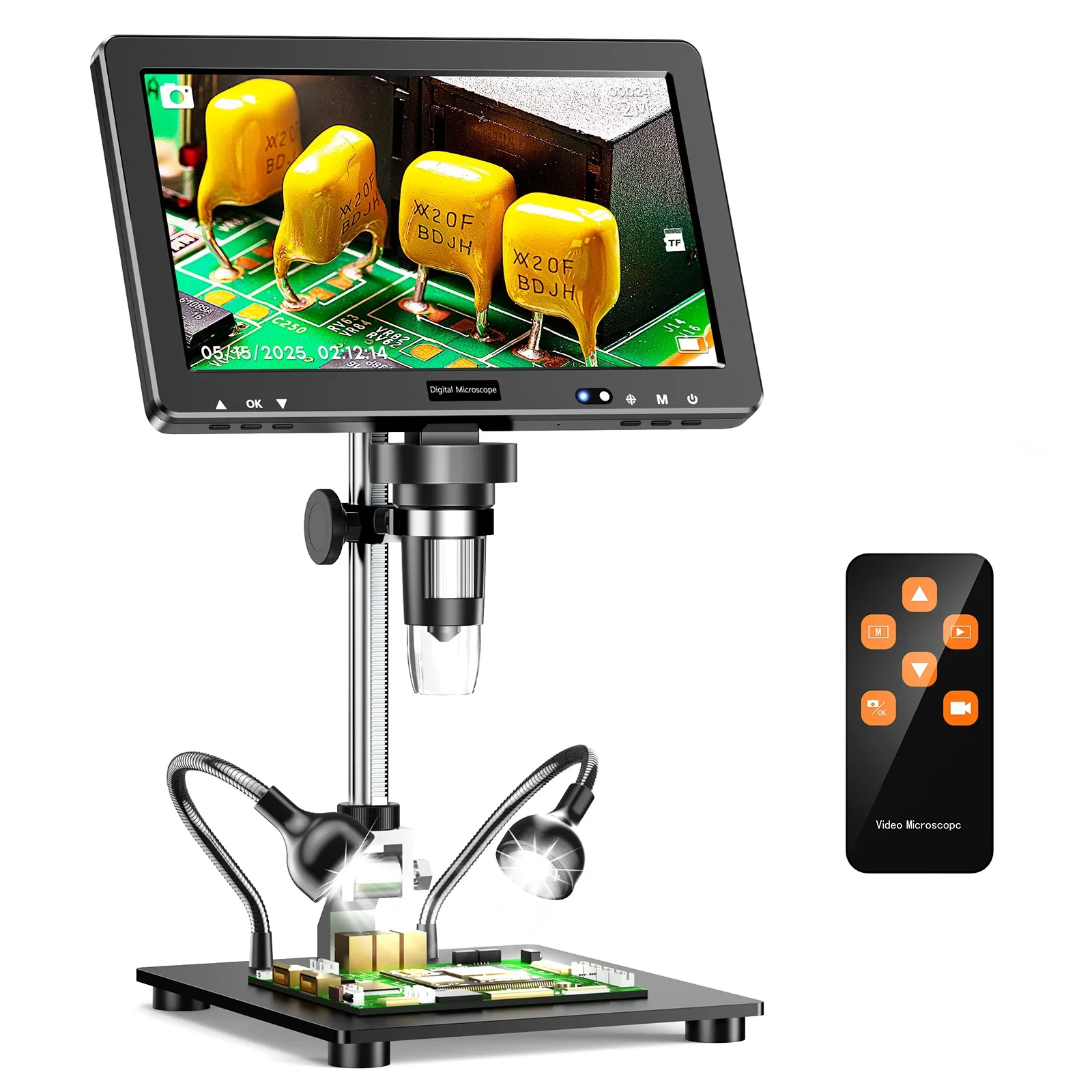 Hayve 10.1 Polegada LCD Microscópio Digital para Adultos DM13 Microscópio de Solda para Reparação Eletrônica, Moedas, Jóias PC Ver 32GB