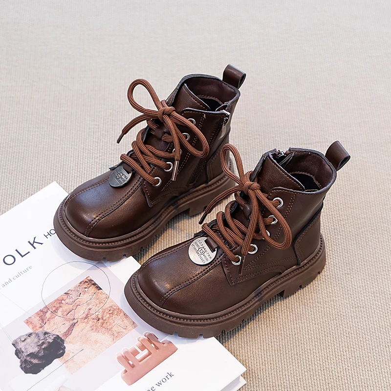 Girls Autumn Riding Boots Breathable Non Slip Kids School Boots