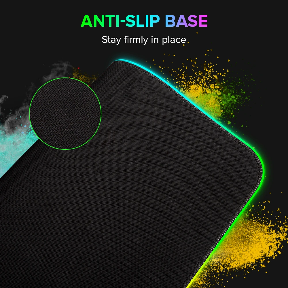 Delux-grande Rgb Gaming Mouse Pad Antiderrapante Base de Borracha Tapete Impermeável com Bordas Duráveis Ótimo para Escritório e Jogos Gp003 - Imagem 6