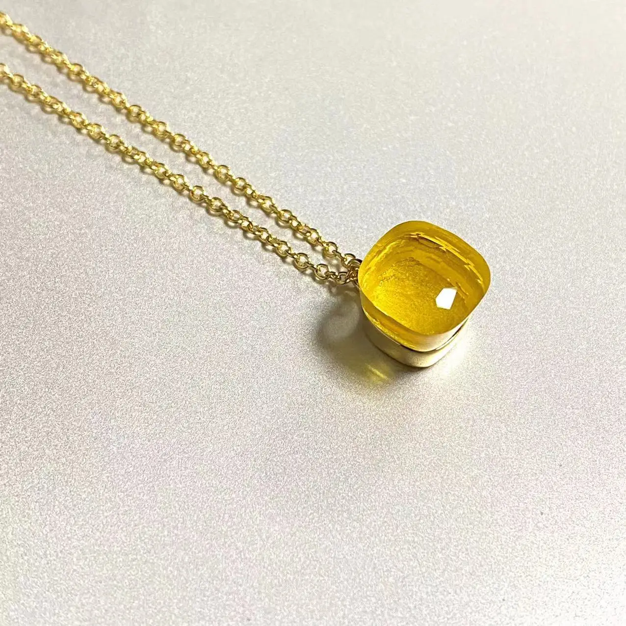 Candy Style Necklace For Women Natural Crystal Pendant Necklace 30Colors Gold Plated Fashion Jewelry Gift For Women