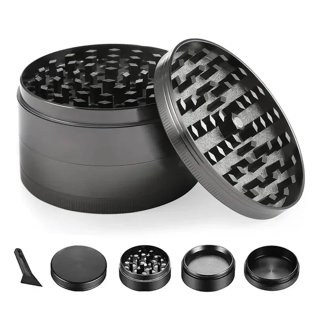 Mini Herb Grinders Metal for Smoking 4 Layers 63mm Mill Zinc Alloy Tobacco Dry Herbal Grass Grinder Smoke Crusher Accessories