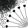 Hair Beads Pony Beads for Hair Braids 6x9mm Plastic Bead 4mm Large Hole for Kids Girls African Hair Bead Accessories 4