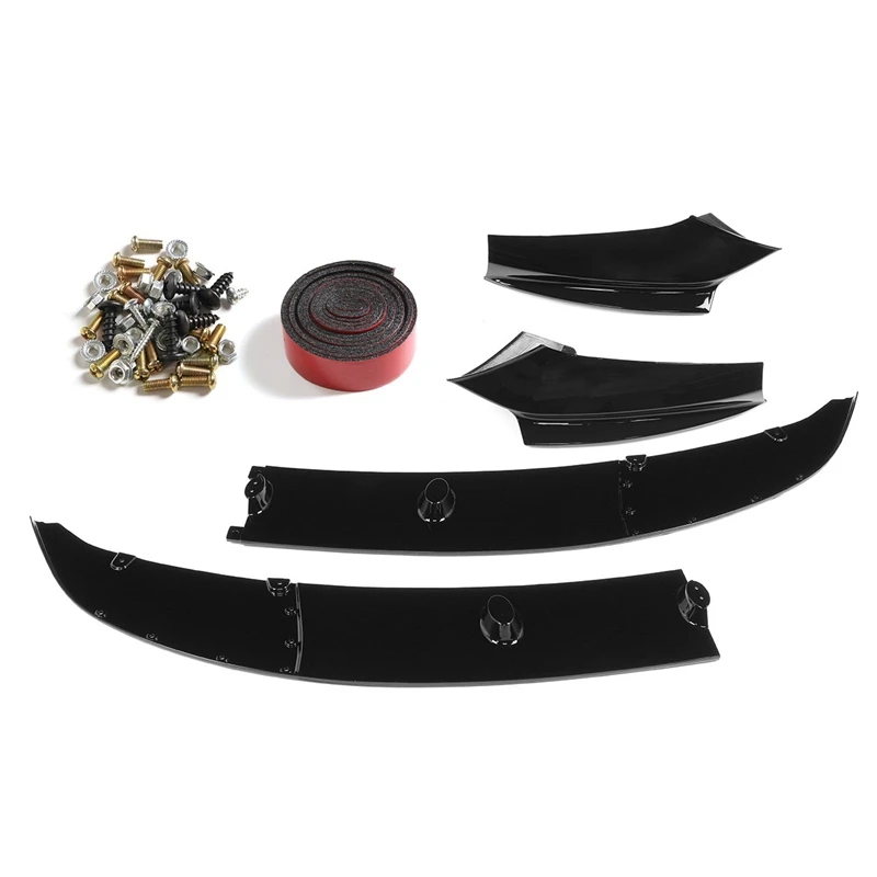 Car Front Bumper Lip Diffuser Splitters Body Kit Aprons Cover Guard Trim 4x for BMW F10 5 Series 535i 528i M Sport 2011-