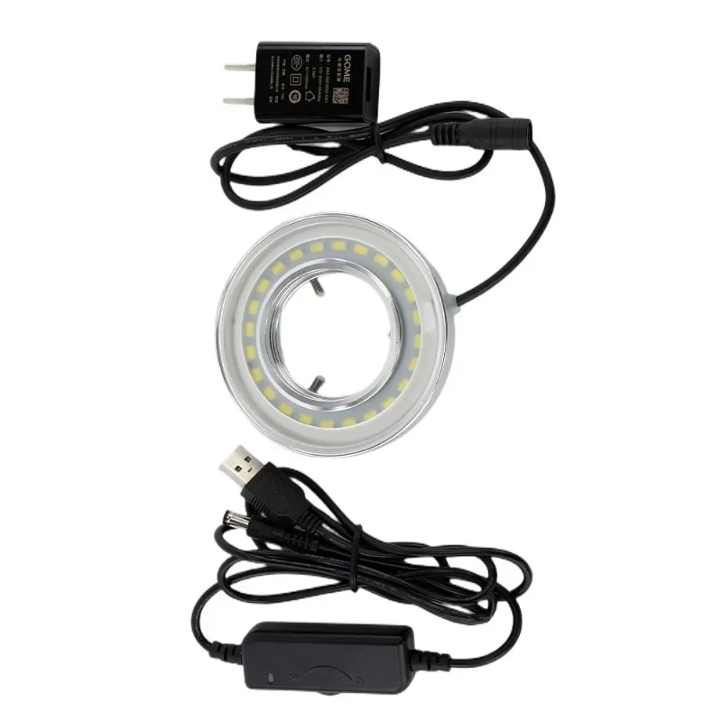 

7.5W Stereo Microscope Light Source Ultra-thin LED Ring Lamp Brightness Adjustable Microscope Accessories Cold White Light