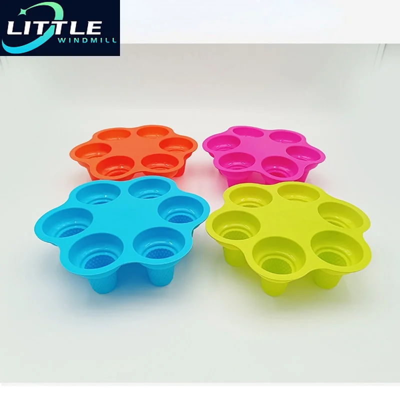 

6-Cup Muffin Baking Mold Ice Cream Cone Silicone Cupcake DIY