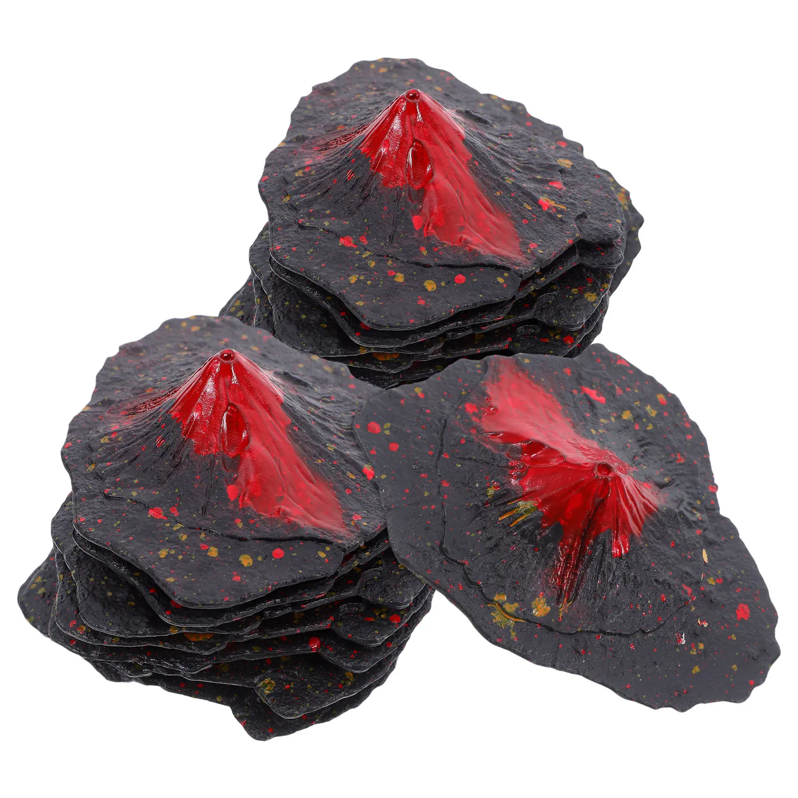 16Pcs 화산 시뮬레이션 플라스틱 동상 현실적인 지리 교육 과학 실험 실험 키트 수족관