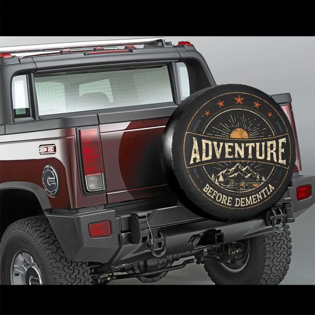 Funny Adventure Camper Travel Spare Wheel Tire Cover for Jeep Honda Mountain  Dust-Proof Vehicle Accessories 14